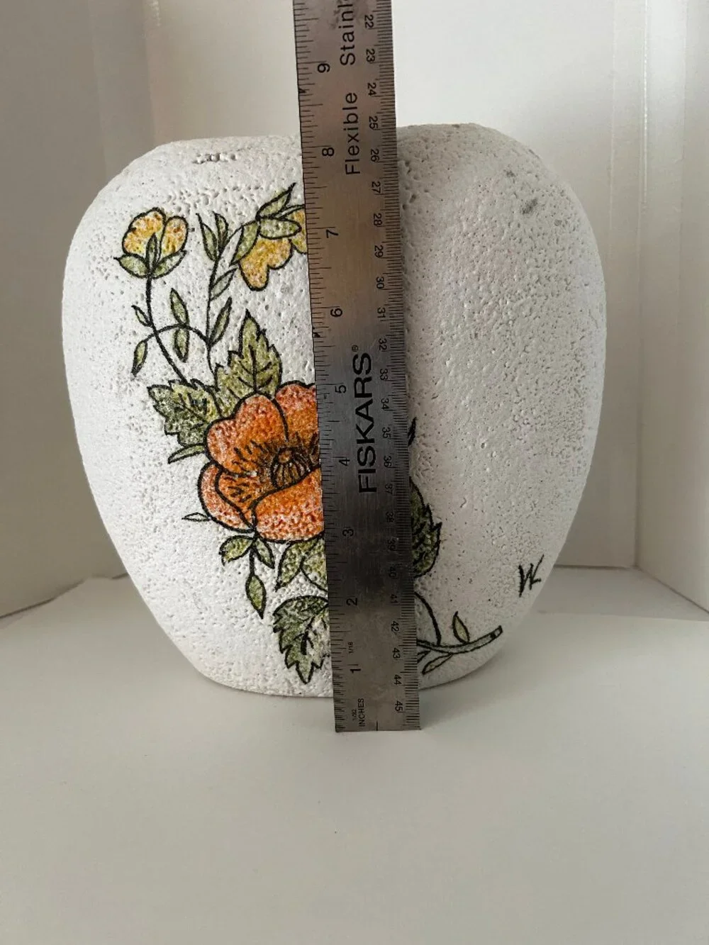 White Floral Lava Flower Vase